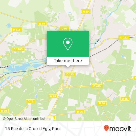 Mapa 15 Rue de la Croix d'Egly