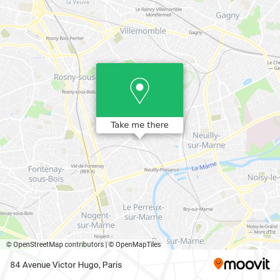 Mapa 84 Avenue Victor Hugo