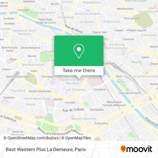 Best Western Plus La Demeure map