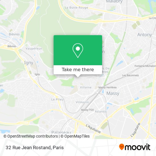 Mapa 32 Rue Jean Rostand