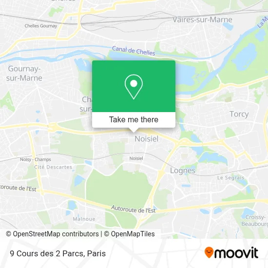 9 Cours des 2 Parcs map