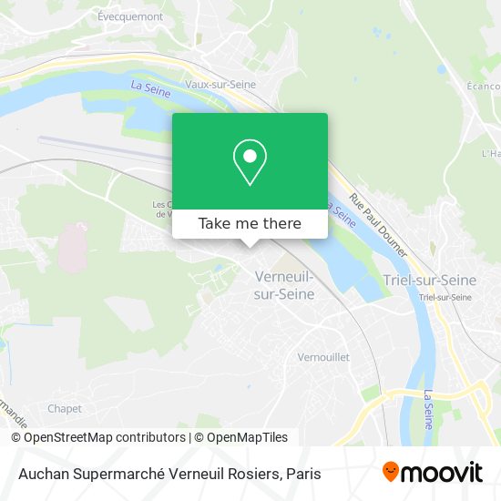 Auchan Supermarché Verneuil Rosiers map