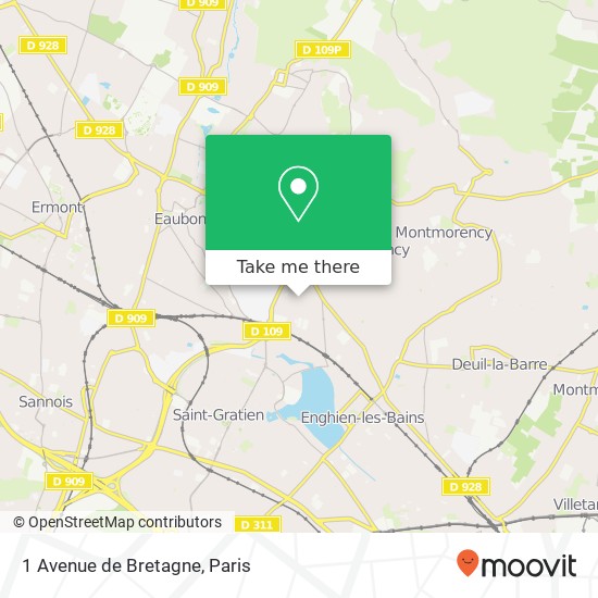 Mapa 1 Avenue de Bretagne