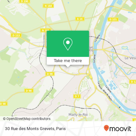 Mapa 30 Rue des Monts Grevets