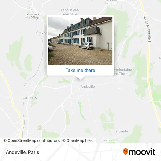 Andeville map