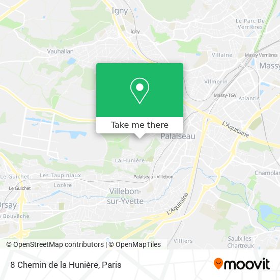 8 Chemin de la Hunière map