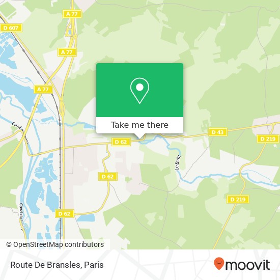 Mapa Route De Bransles