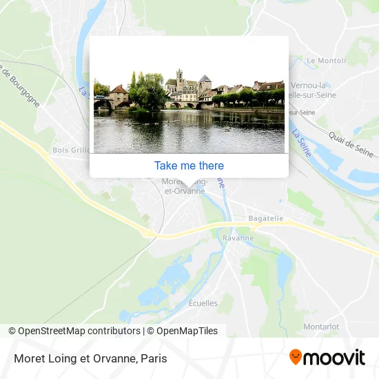 Moret Loing et Orvanne map