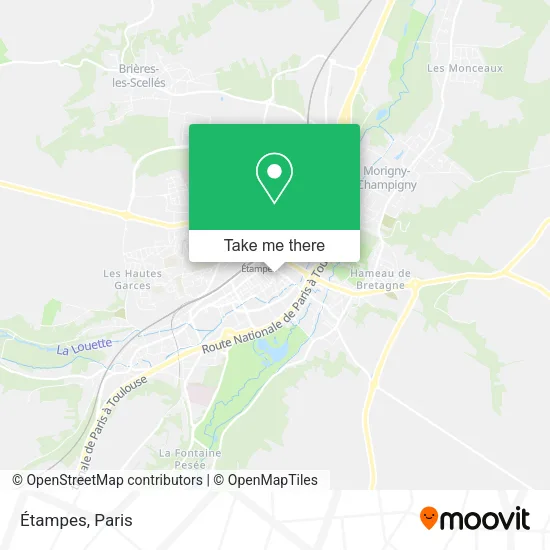 Étampes map