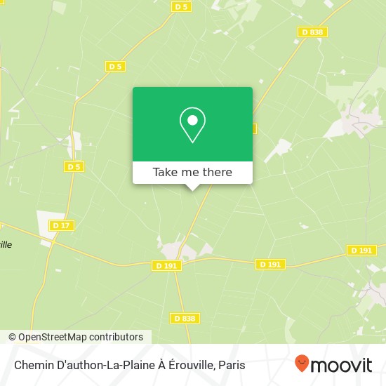 Mapa Chemin D'authon-La-Plaine À Érouville