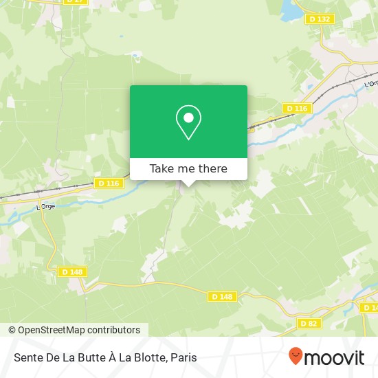 Sente De La Butte À La Blotte map