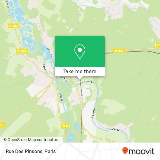 Mapa Rue Des Pinsons