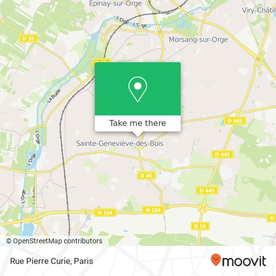 Mapa Rue Pierre Curie