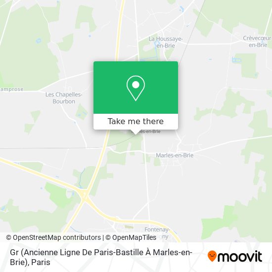 Mapa Gr (Ancienne Ligne De Paris-Bastille À Marles-en-Brie)