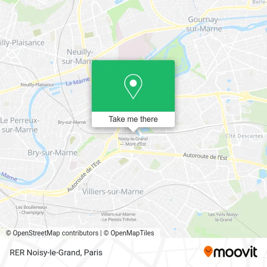 RER Noisy-le-Grand map