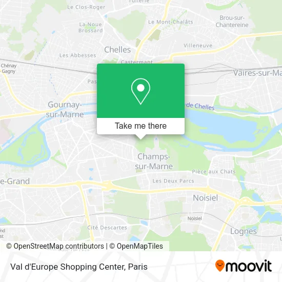 Val d'Europe Shopping Center map