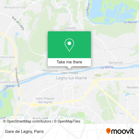 Gare de Lagny map