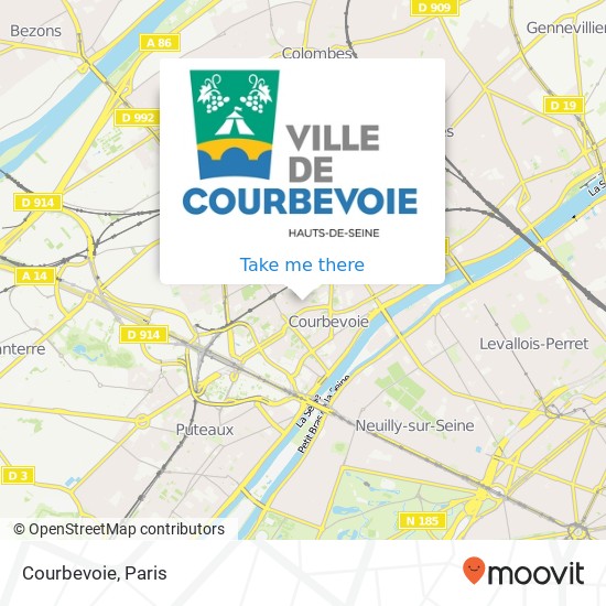 Mapa Courbevoie