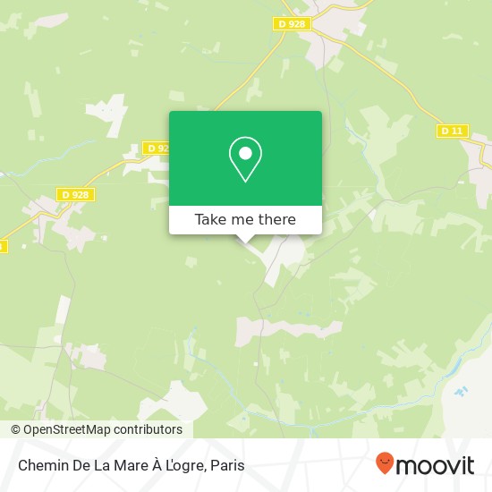 Chemin De La Mare À L'ogre map