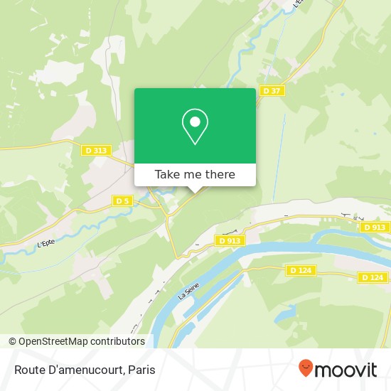 Mapa Route D'amenucourt
