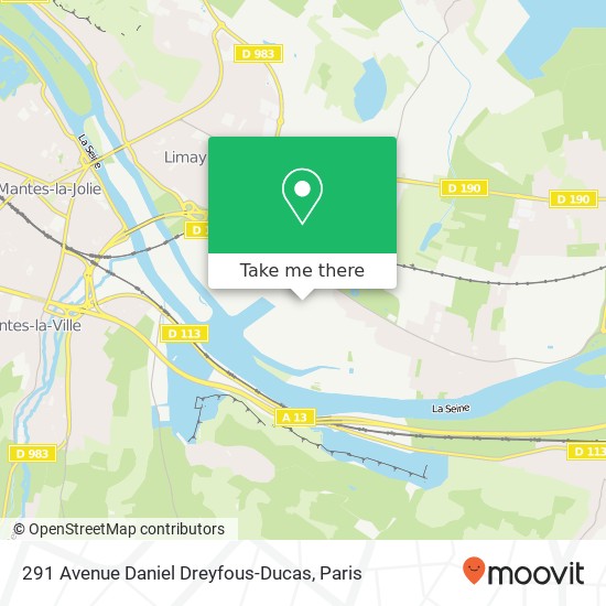 Mapa 291 Avenue Daniel Dreyfous-Ducas