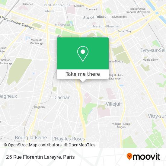 Mapa 25 Rue Florentin Lareyre