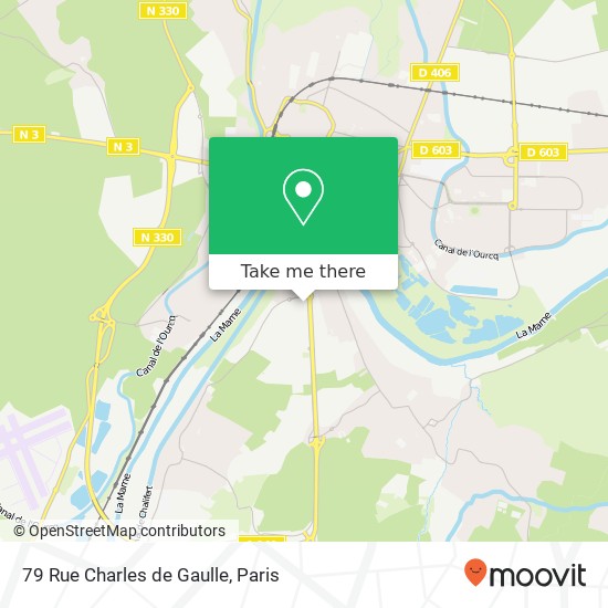 Mapa 79 Rue Charles de Gaulle