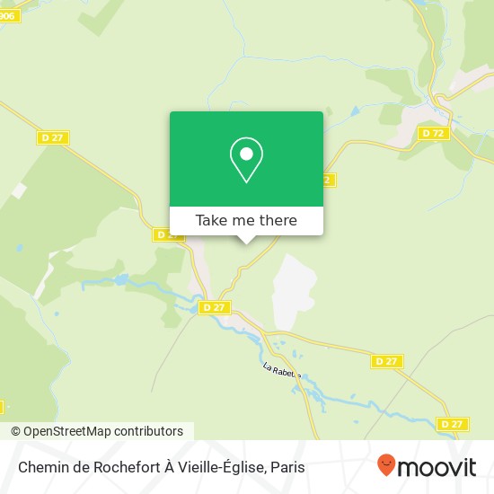 Mapa Chemin de Rochefort À Vieille-Église
