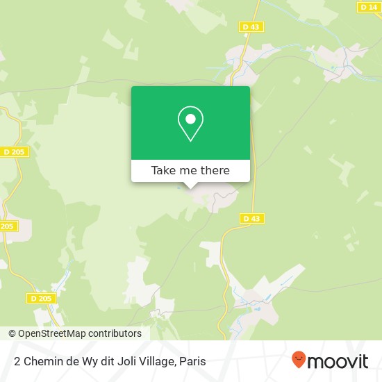 Mapa 2 Chemin de Wy dit Joli Village