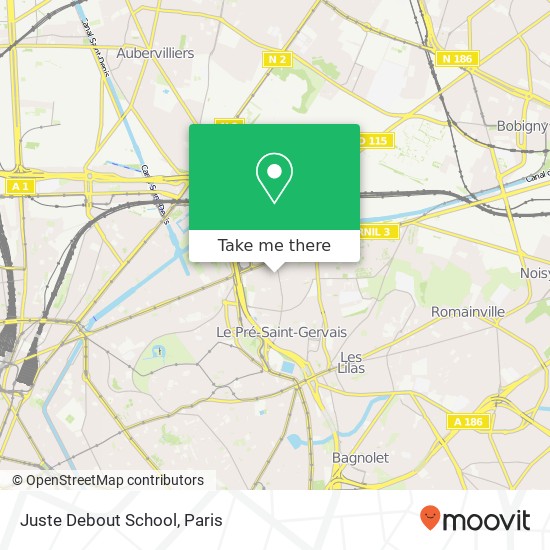 Juste Debout School map