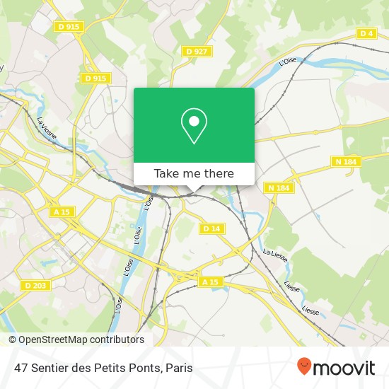 Mapa 47 Sentier des Petits Ponts