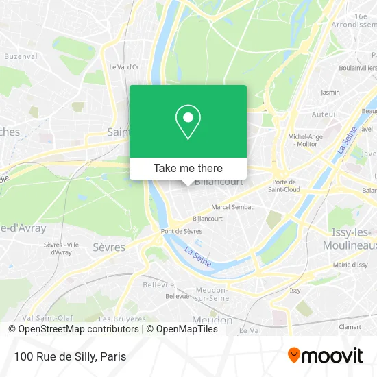 100 Rue de Silly map