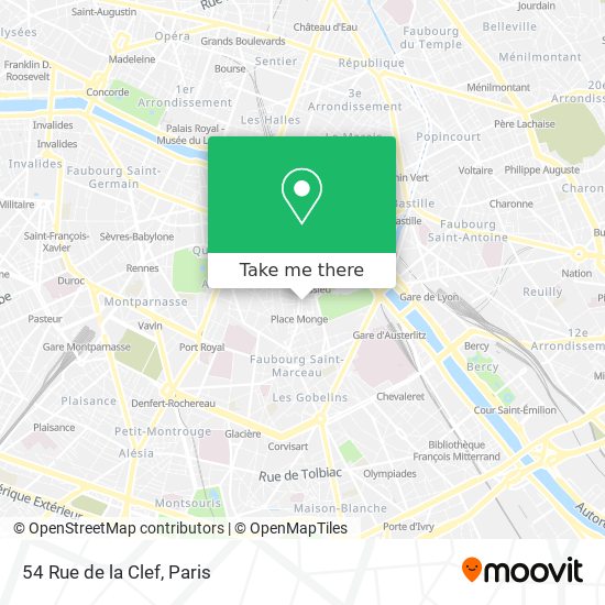 Mapa 54 Rue de la Clef