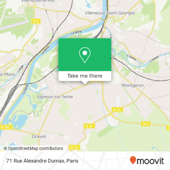 Mapa 71 Rue Alexandre Dumas