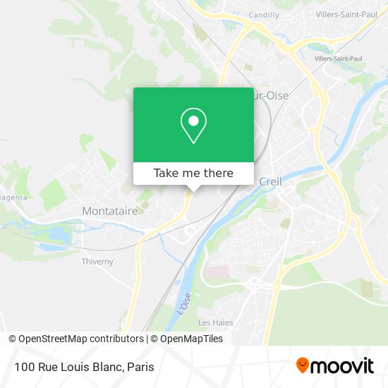 Mapa 100 Rue Louis Blanc