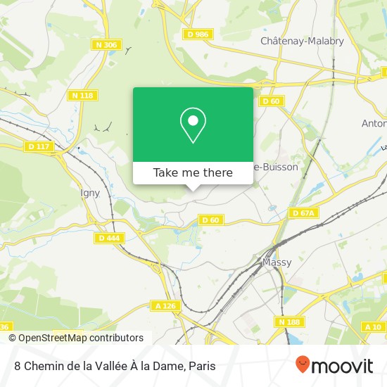 8 Chemin de la Vallée À la Dame map