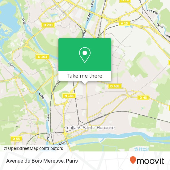 Avenue du Bois Meresse map