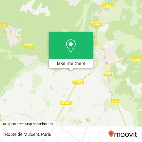 Mapa Route de Mulcent