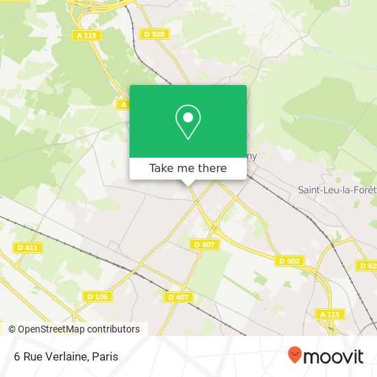 Mapa 6 Rue Verlaine