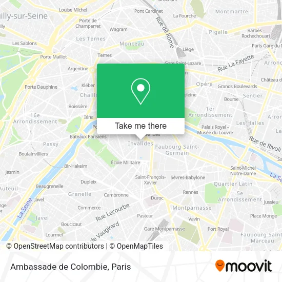 Ambassade de Colombie map