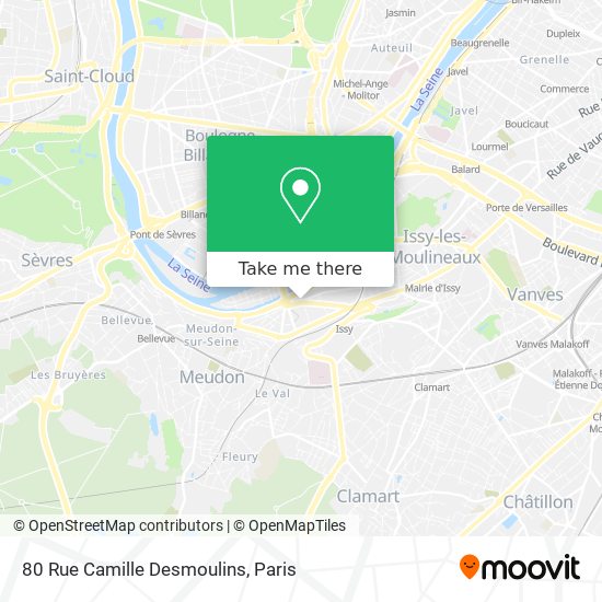 Mapa 80 Rue Camille Desmoulins