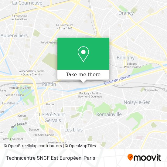 Mapa Technicentre SNCF Est Européen
