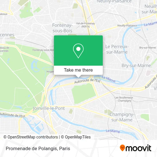 Promenade de Polangis map