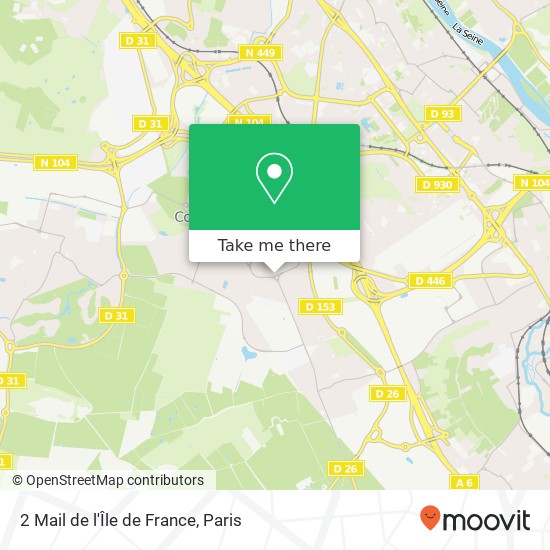 2 Mail de l'Île de France map