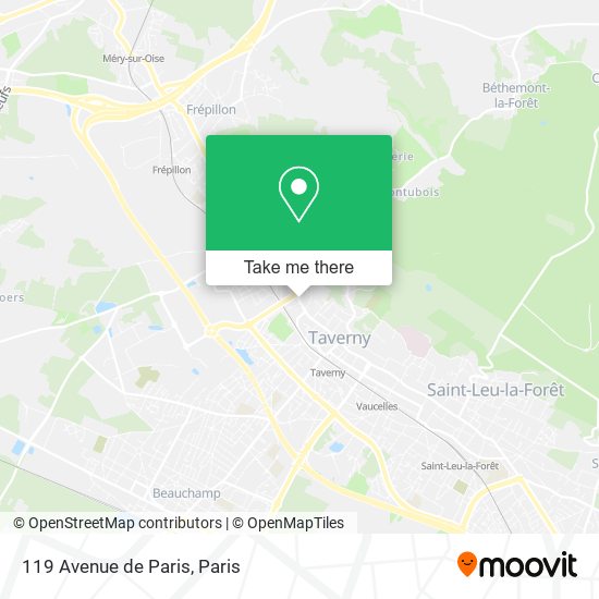 Mapa 119 Avenue de Paris