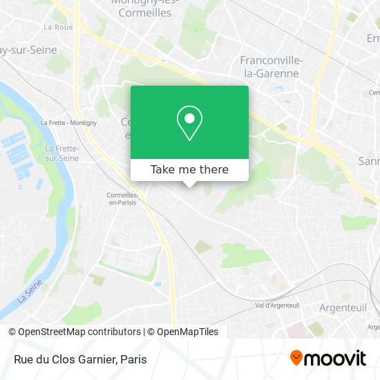 Mapa Rue du Clos Garnier
