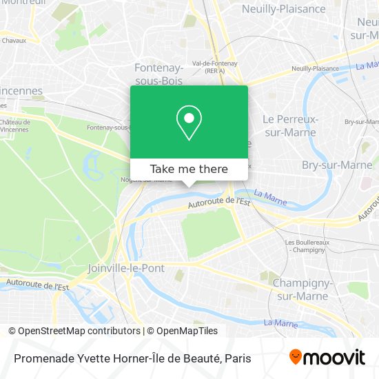 Promenade Yvette Horner-Île de Beauté map
