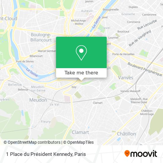 Mapa 1 Place du Président Kennedy
