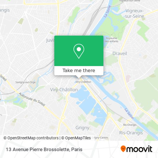 Mapa 13 Avenue Pierre Brossolette