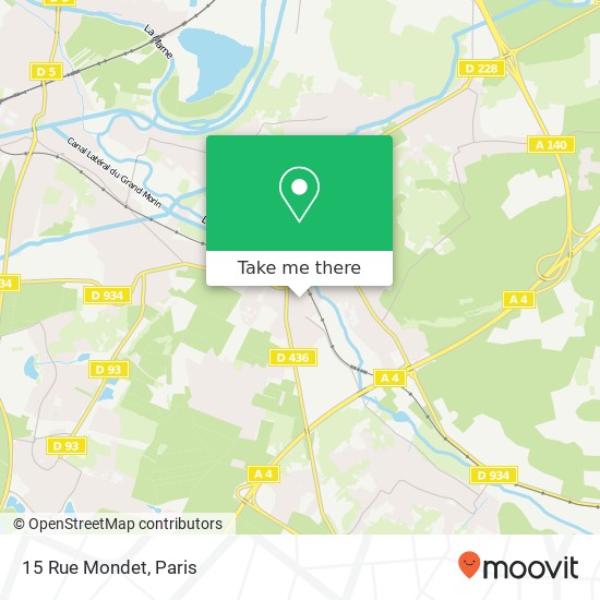 Mapa 15 Rue Mondet